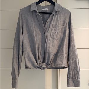 Madewell front tie shirt